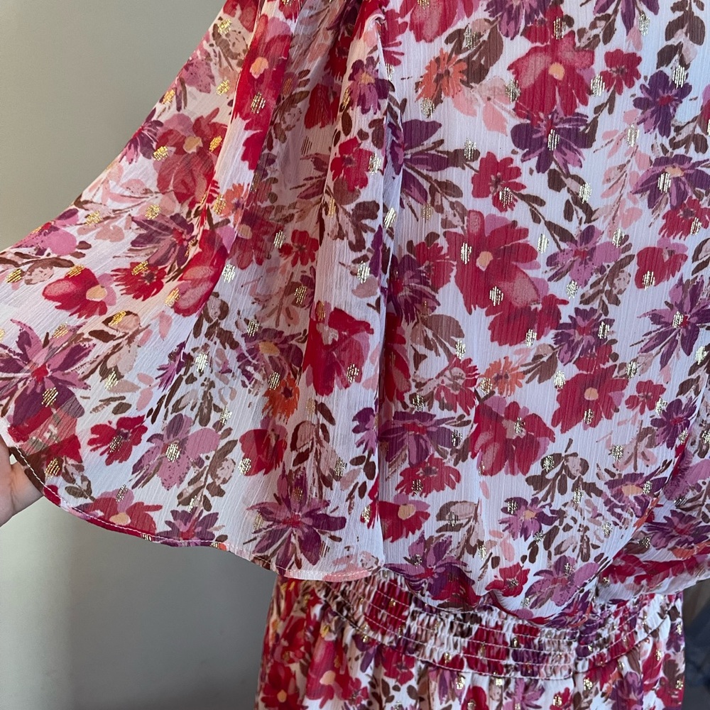 MSK Plus Size Floral-Print
Short-Sleeve Maxi Dress in 1X - Picture 10 of 11